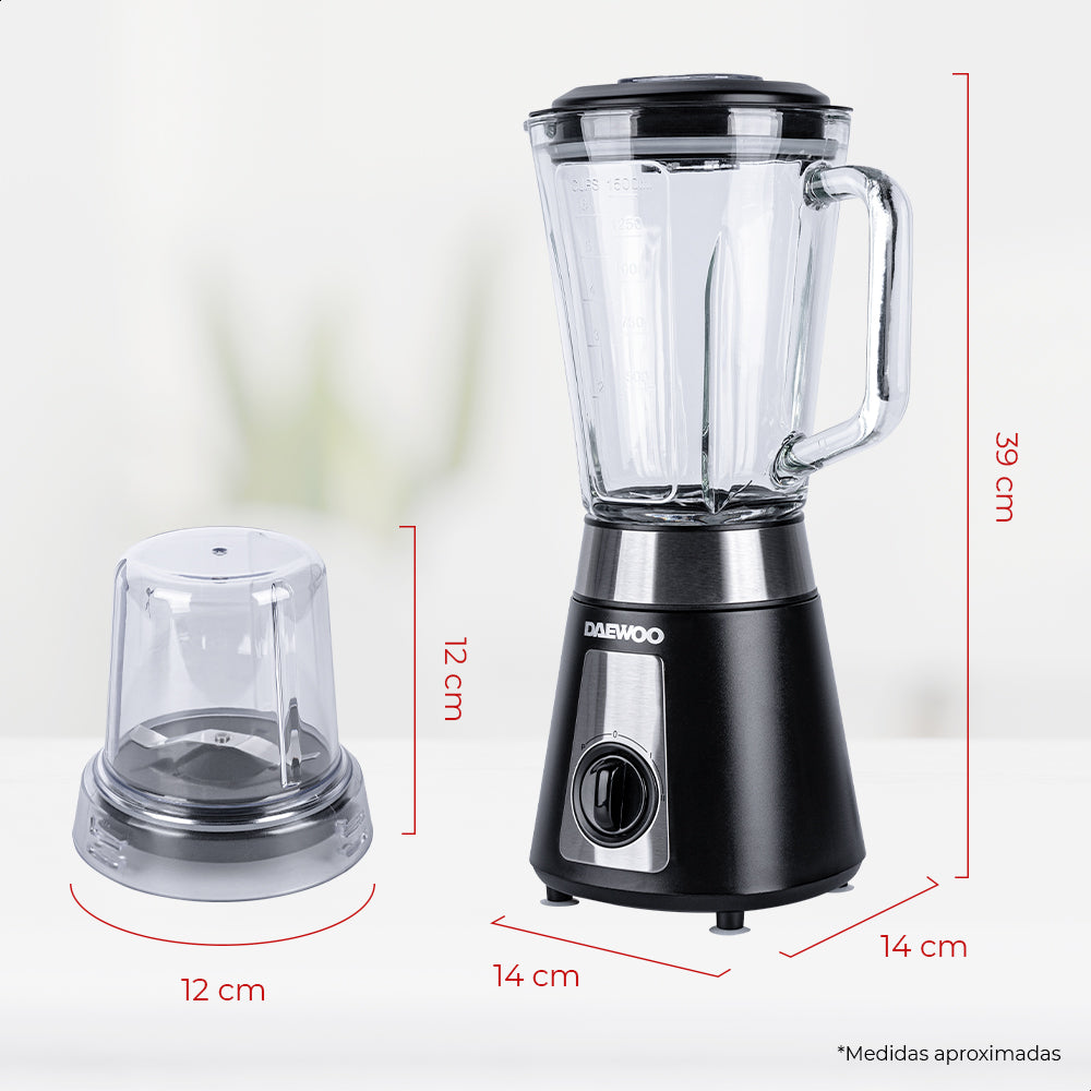 Licuadora con molinillo 2 velocidades vaso de 1.5L