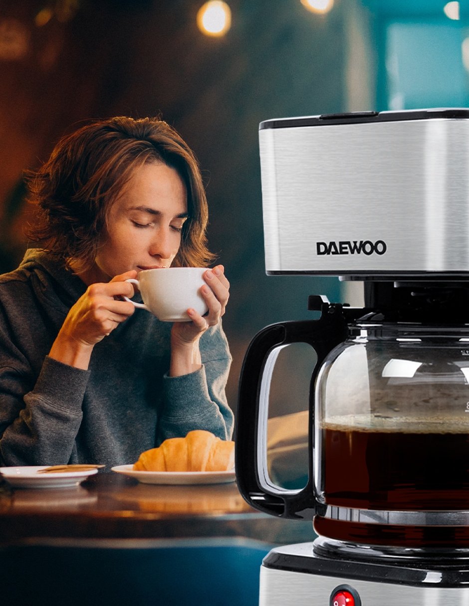 Cafetera Automática 15 tazas con filtro reutilizable - Daewoo